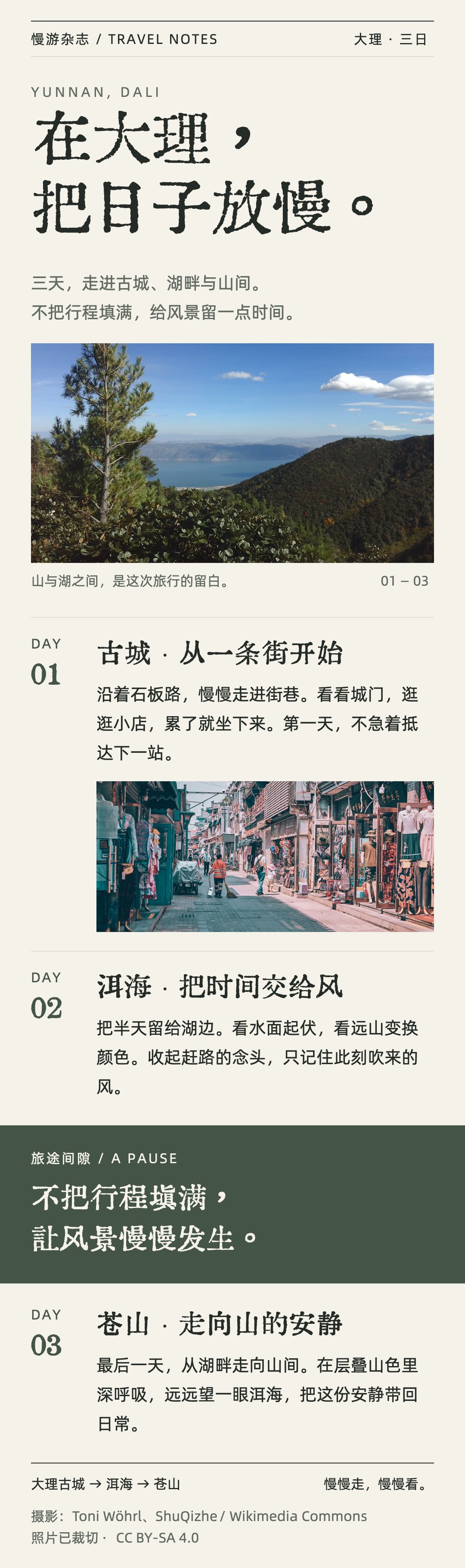 极简旅行长图风格